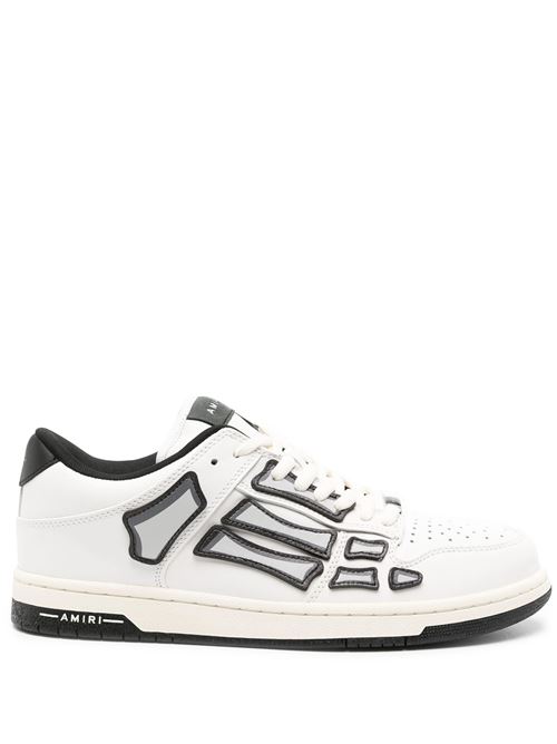 Sneaker con toppa scheletro AMIRI | PS24MFS005WHITE BLACK